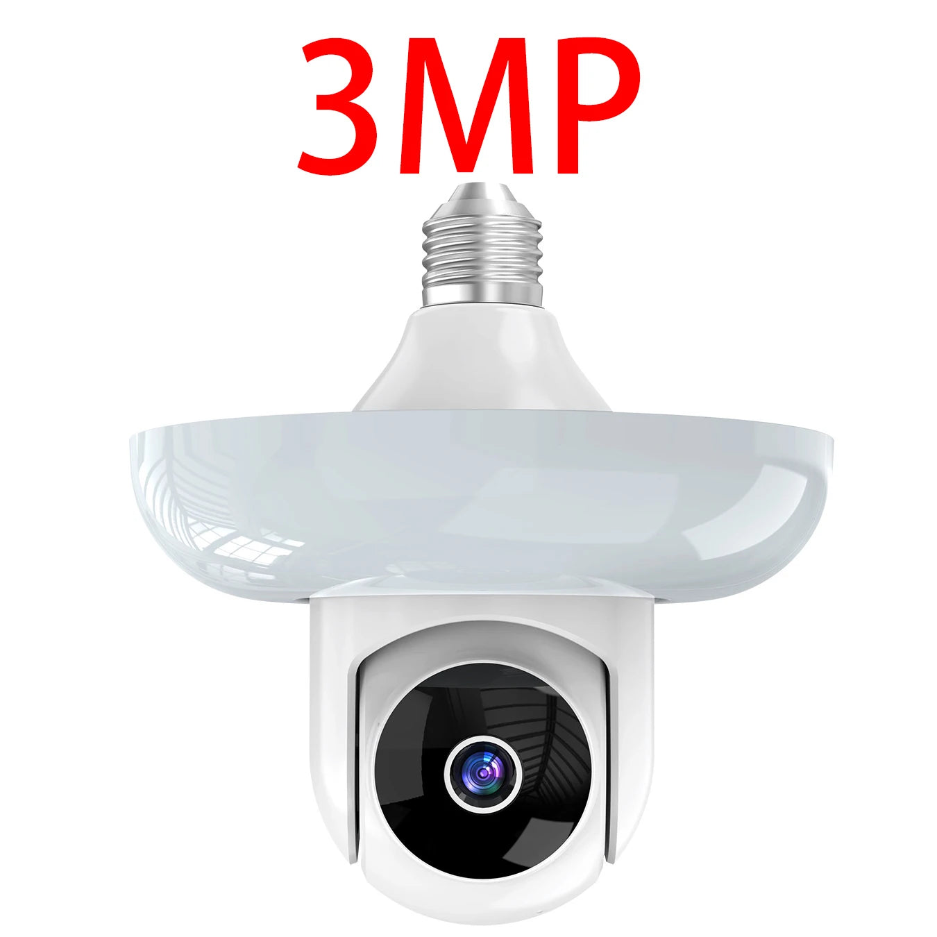 Three Lens Triple Screen 6MP Wireless Wifi Light Bulb Camera V380Pro 360° PTZ Bulb Camera Home Security CCTV Baby Monitor