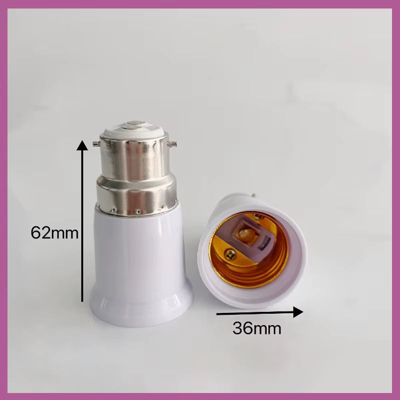 B22 to E27 Adapter Screw Bulb Adapter Converter Led Lamp Holder Conversion Bulb Base Lighting Accessories B2