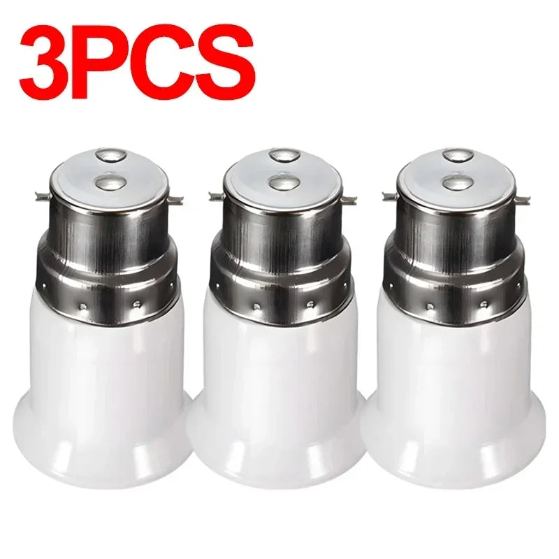 1/10pcs Led Lamp Adapter B22 To E27 Bulb Sockets Converter Lamps Base Conversion Holder Converter Light Bulbs Socket Accessories