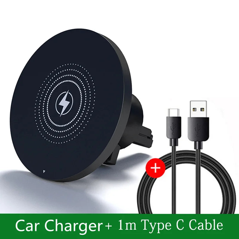 Revolutionary 30W Magnetic Wireless Car Charger & Phone Holder for iPhone 15-11 - Fast Charging Made Easy!