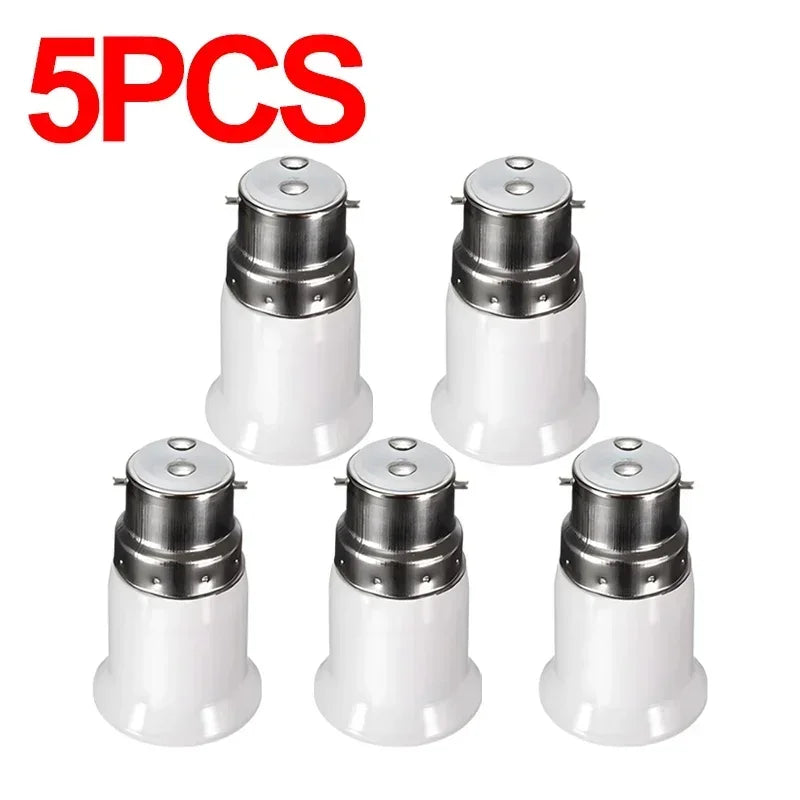 1/10pcs Led Lamp Adapter B22 To E27 Bulb Sockets Converter Lamps Base Conversion Holder Converter Light Bulbs Socket Accessories