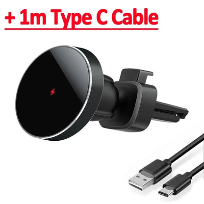 Revolutionary 30W Magnetic Wireless Car Charger & Phone Holder for iPhone 15-11 - Fast Charging Made Easy!