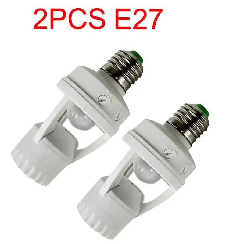 1/2PCS E27/E14/B22 Screw Light Bulb Holder 100-220V PIR Human Body Motion Sensor Control Switch for screw socket light bulbs