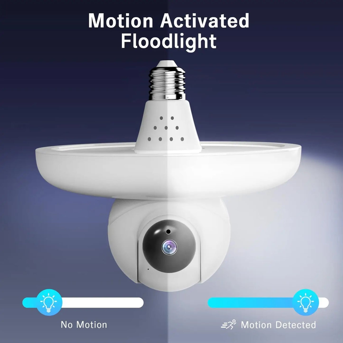 2IN1 Wireless Bulb Camera 2K WiFi Smart Home Security Camera Spotlight Wireless Surveillance Protection Camera Smart Lamp Light