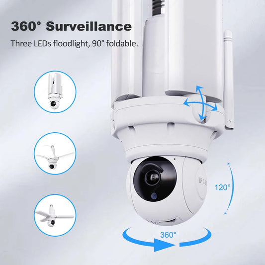 4MP 30W LED Bulb Camera Indoor Wireless WiFi Floodlight Security Camera Detection Tracking Color Night Vision Video Surveillance Cam