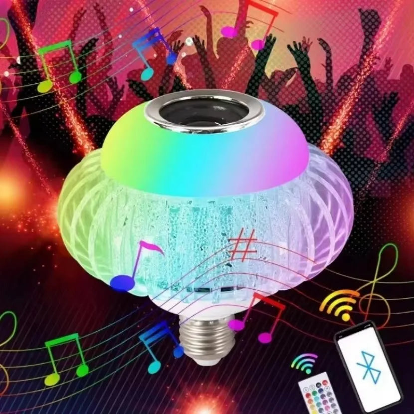 RGB Music Light Bulb White Light Color Remote Control Atmosphere Light Bulb with Speaker Smart Bluetooth E27 LED Bulbs