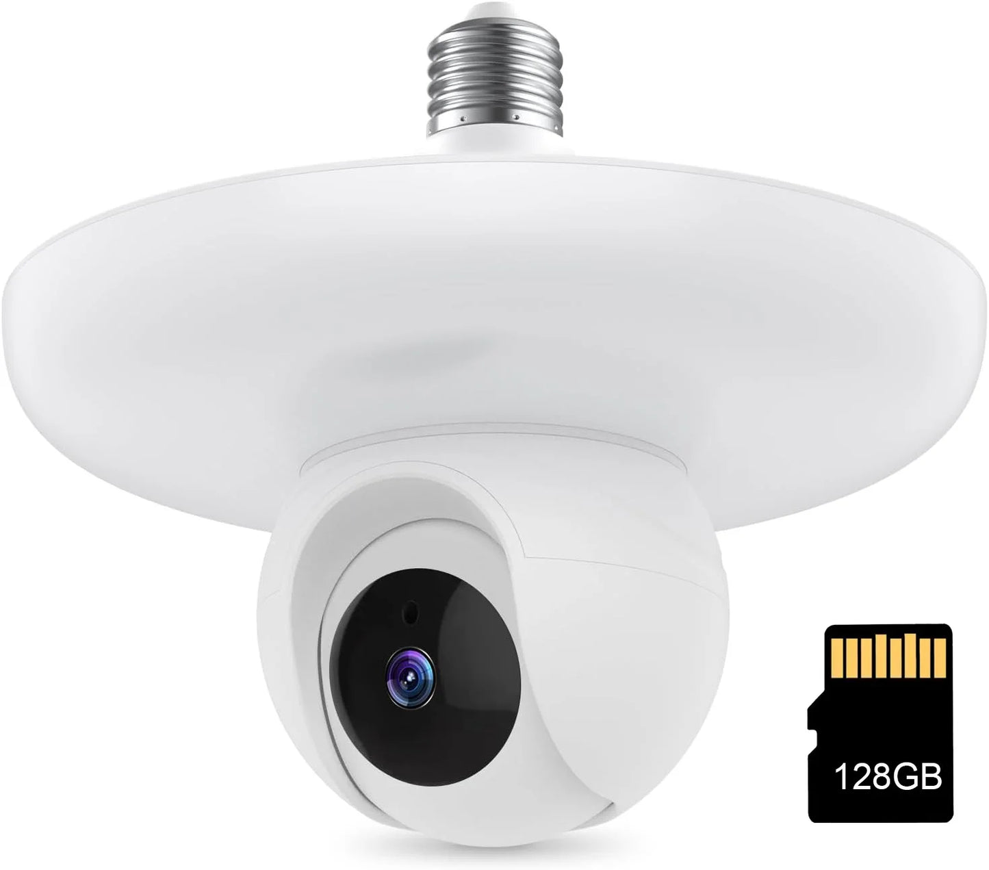 2IN1 Wireless Bulb Camera 2K WiFi Smart Home Security Camera Spotlight Wireless Surveillance Protection Camera Smart Lamp Light