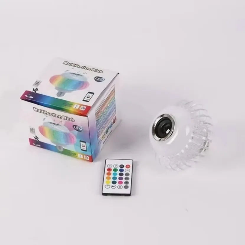 RGB Music Light Bulb White Light Color Remote Control Atmosphere Light Bulb with Speaker Smart Bluetooth E27 LED Bulbs